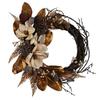 Magnolia Semi Wreath with Pinecone 40cm