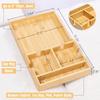 Natural Wooden Food Serving Tray Designed for Sofa Seam Organization and Easy Transportation for Family Gatherings