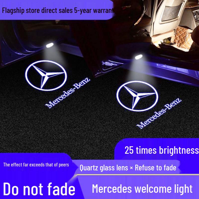 Светодиодные приветственные огни для дверей Mercedes для C-Class, A-Class, E-Class, GLC, GLB, C200, 260, E300 - Проекционная подсветка салона