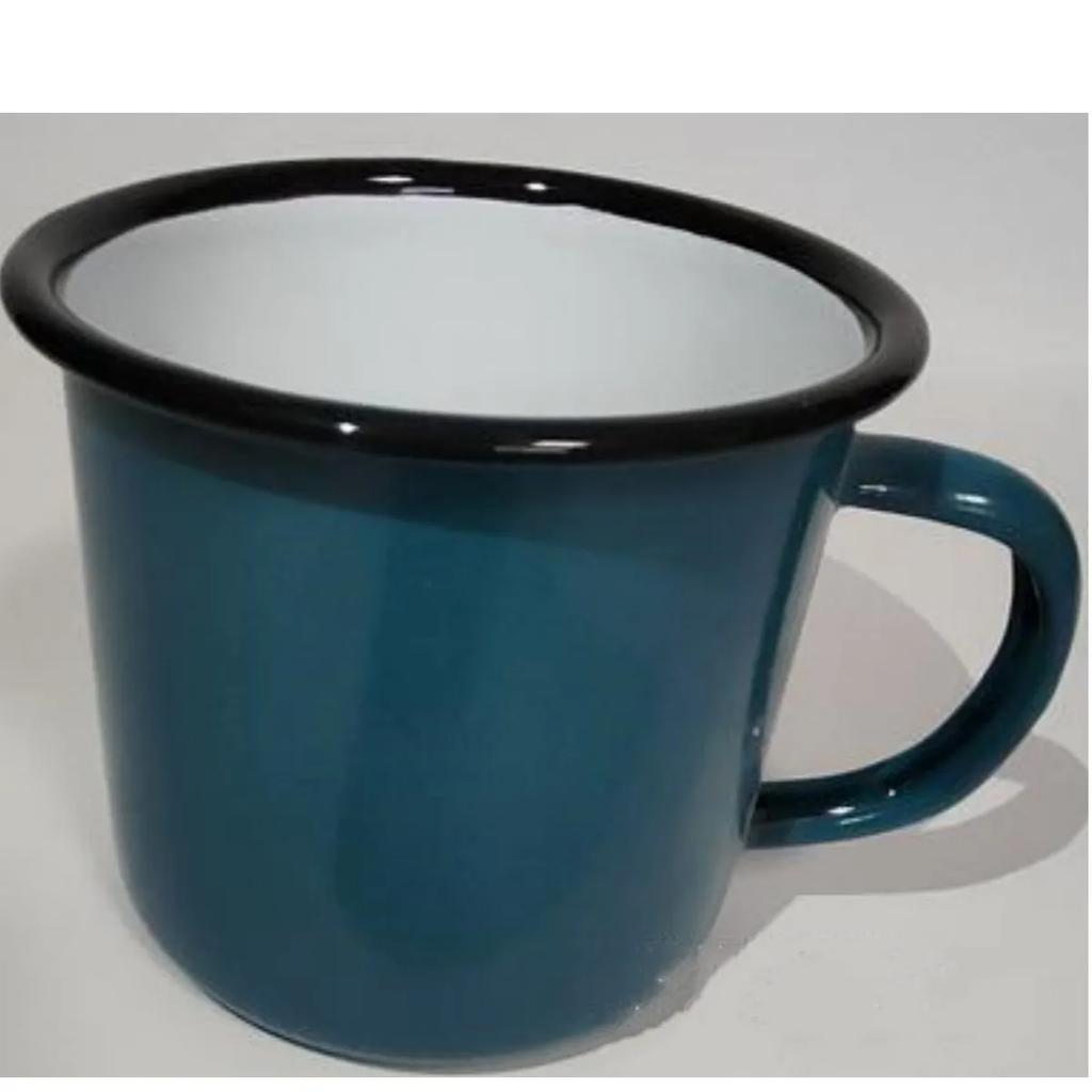 Enamel Coffee Mugs 350ML Creative Cup Travel Tea Milk Enamelware Home Kitchen Drinkware Christmas Party Gifts