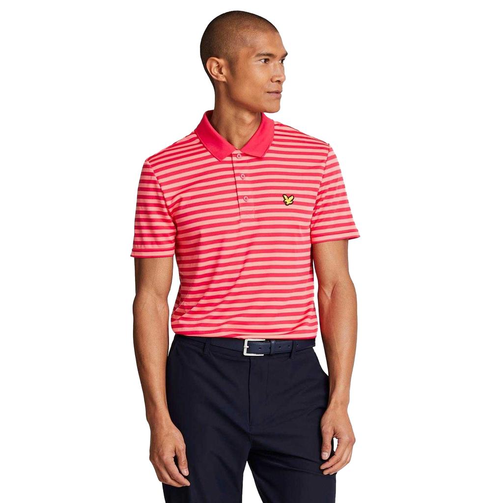 Lyle & Scott Mens Broad Stripe Golf Polo Shirt