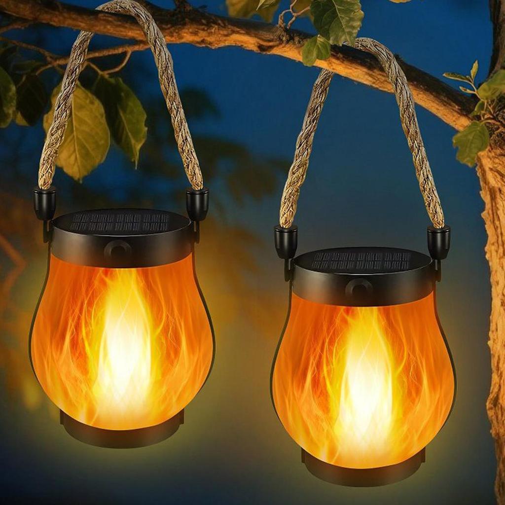 Садовые фонари на солнечной батарее, уличные, водонепроницаемые, мерцающие, без пламени, всепогодные, водонепроницаемые, декоративные светильники для двора, сада