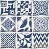 Geometric Collection Dark Blue Pattern Home Decor Pillowcase Square   Office