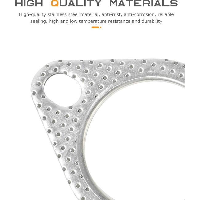 2 шт. Прокладка выхлопной системы, Автоаксессуары Прокладка фланца выхлопной системы, Прокладка глушителя, Прокладка каталитического нейтрализатора, Ремонтный комплект фланца выхлопной системы с болтом и гайкой, Подходит для