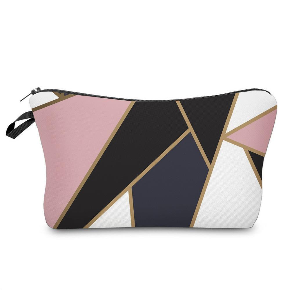 Hot Selling Marble Print Cosmetic Bag Versatile Pillow Bag Rainbow Storage Organizer