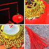 Traditional Chinese New Year Lantern Fu Character Print Spring Festival Lantern with Tassel Holiday Decoration
