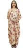 Bimba Moms Cream Printed Kimono Sleeve Kaftan With Belt Maternity Dress-10