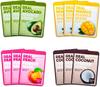 FARM STAY Real Essence Mask 12 Combo Pack (Coconut, Avocado, Peach, Mango) + RANDOM GIFT