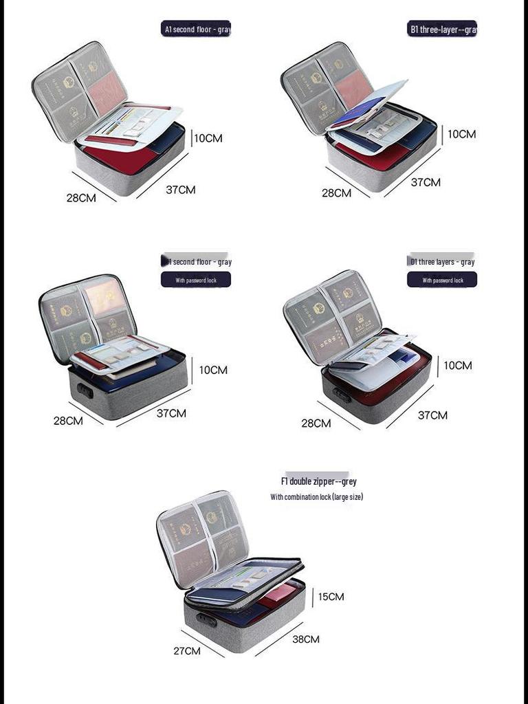 Многослойный ящик для хранения дорожных документов большой вместимости