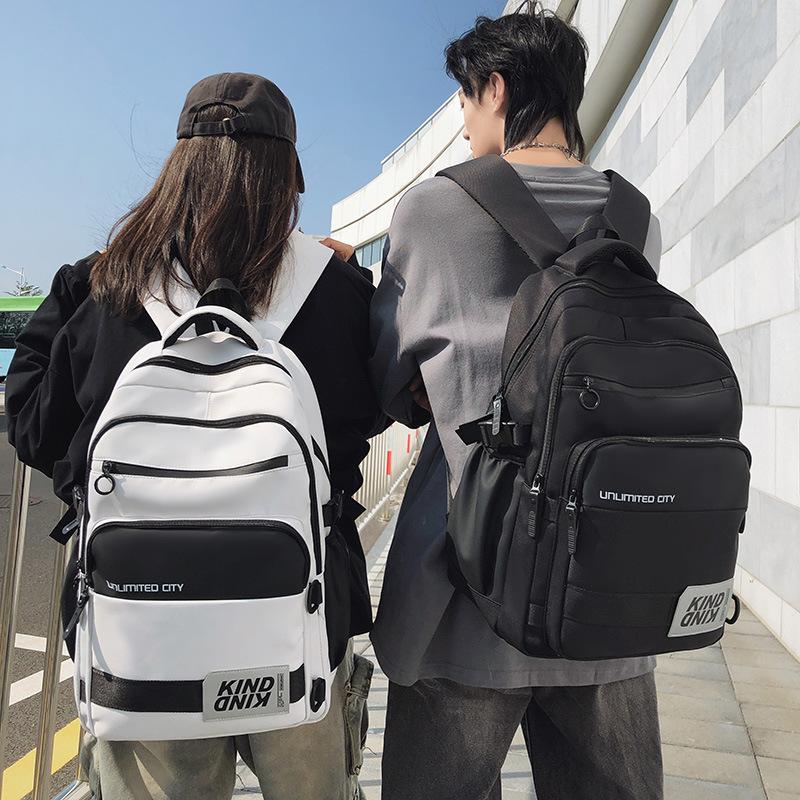 Мужской рюкзак большой вместимости для учеников младших классов средней школы, школьная сумка, женский рюкзак с цветными блоками