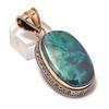 Shattuckite Gemstone Copper Jewelry Pendant 2.13"