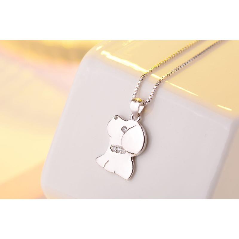 Милая подвеска в виде собаки на удачу из стерлингового серебра 925 пробы, серебряные украшения