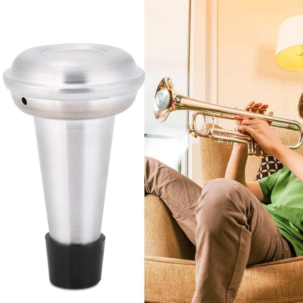 Алюминиевый сплав и резина, тренировочная труба, немой латунь, аксессуар для музыкального инструмента