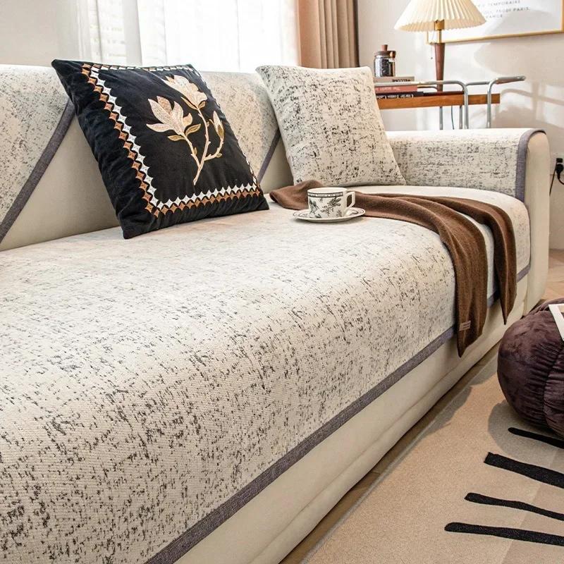 1 шт. Роскошный чехол для сиденья дивана из шенилла, противоскользящий, универсальный, L-образный, чехлы для дивана, домашний декор, протектор для дивана для домашних животных и детей