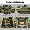 WW2 Military Merkava MK4 Main Battle Tank Series Building Blocks Bricks Model MOC Army Weapon Soldier Sets Kids Toys Boys Gifts