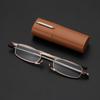 Eyeglasses with Tube Case Foldable Reading Glasses Computer Reading Eyeglasses Easy Carry