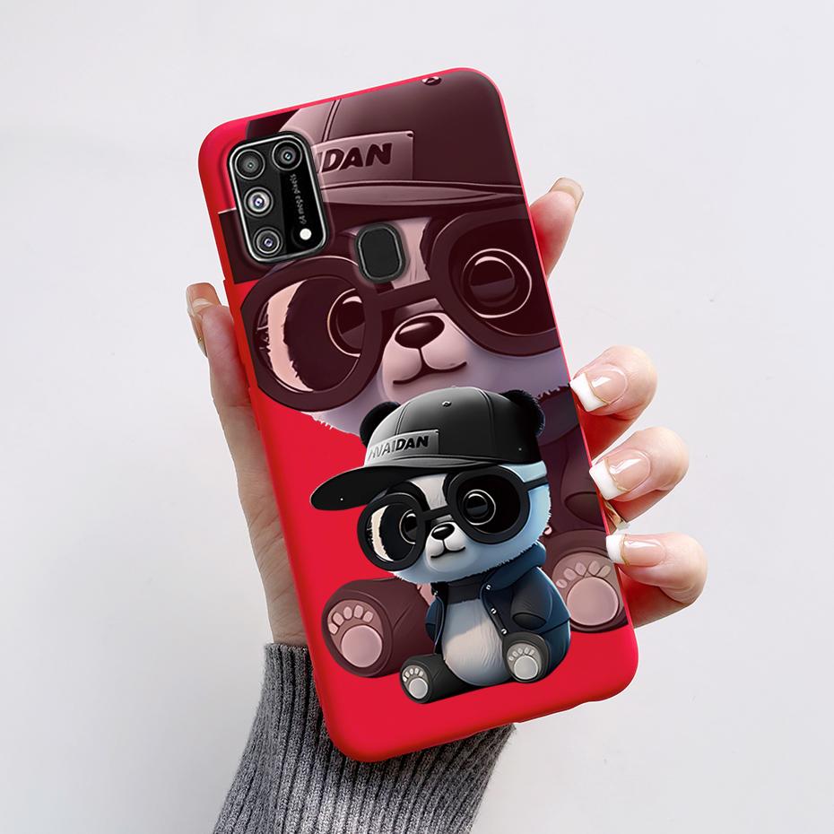 Силиконовый чехол для Samsung M31 M 31 Чехол Милый Кролик Панда Ударопрочный чехол для телефона для Samsung Galaxy M31s M31 s M315F M317F Etui