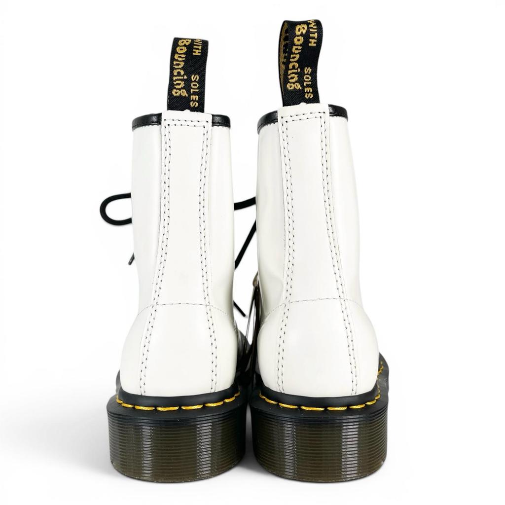 Идеальные ботинки Dr.Martens 1460 Желтая строчка 8-дырочные белые Женские 11822100 Б/у