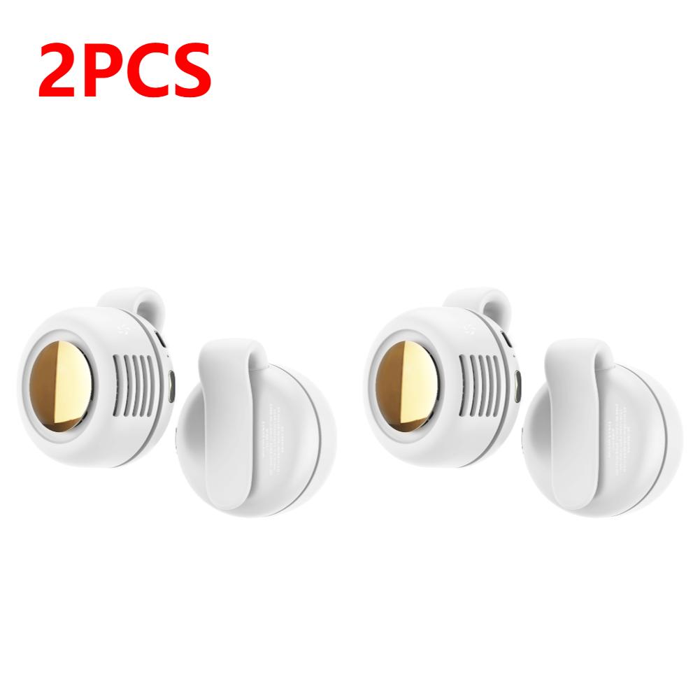 1/2 шт. Мини-вентилятор с клипсой 3 скорости ветра Портативные вентиляторы с клипсой на пояс Безлопастной персональный вентилятор для тела 900 мАч Беспроводные электрические циркуляторы воздуха