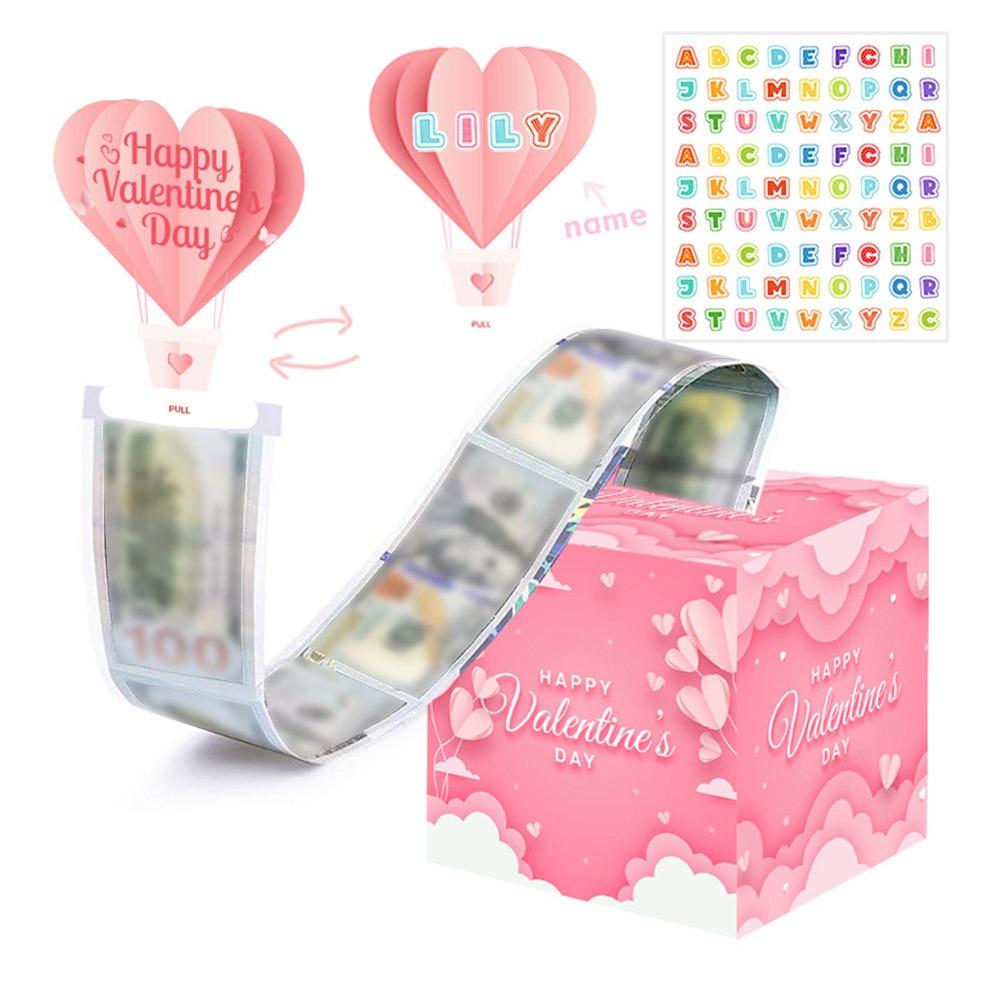 Сюрприз на День святого Валентина Коробка для денег Бумажная коробка для денег-сюрприз Забавные подарочные коробки для денег Свадьба