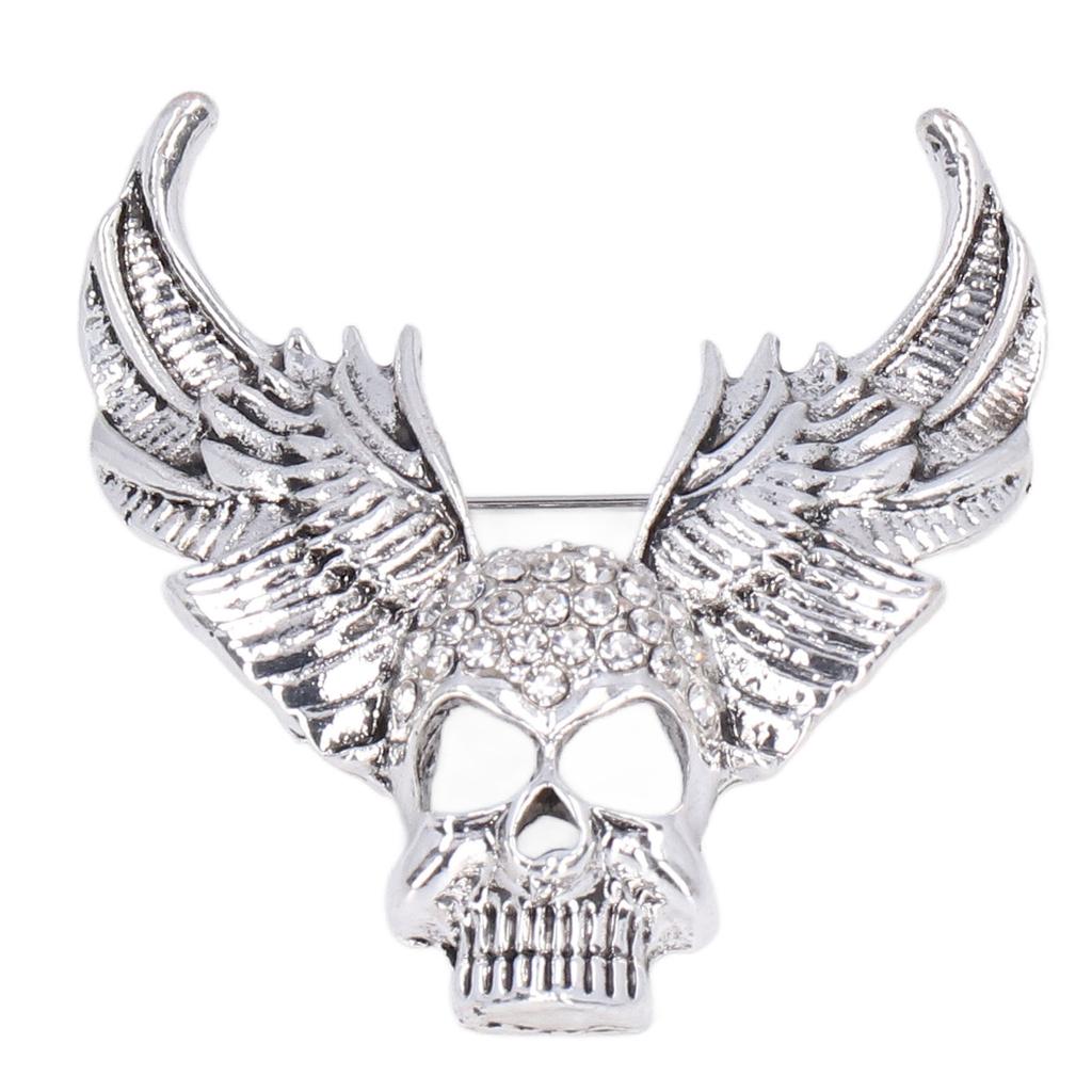Drill Skull Brooch Sparkling Crystals Fashion Personality Brooch Accessories for Suit CoatAncient