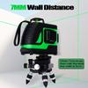 IP54 Лазерный уровень 12 линий Зеленый Самовыравнивающийся 3D Вертикальный Горизонтальный Инструмент для выравнивания