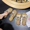 Cross Cool Slippers One Word Fashion Fairy Wind Pearl with Skirt Girl 2025 Summer Thick Bottom New Slippers