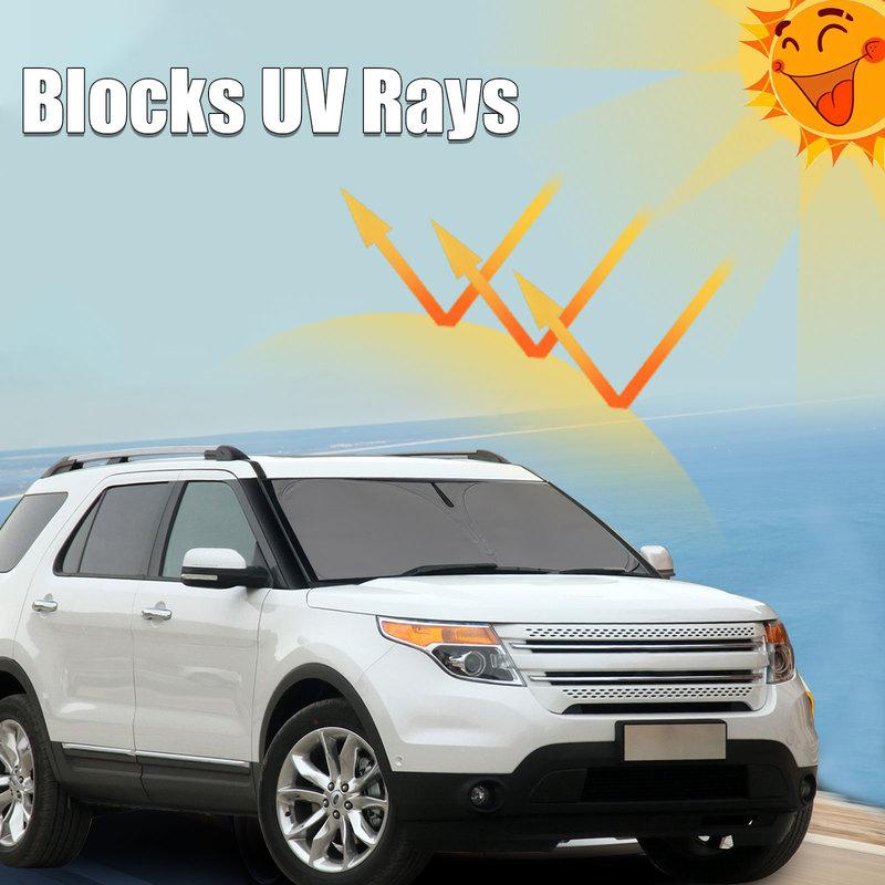 Fit For Ford F150 1998-2014 Truck Windshield Sun Shade Foldable Cover Shield