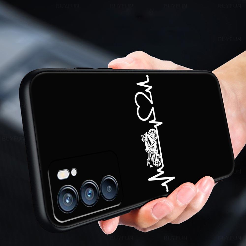 Чехол для телефона для Oppo Reno13 Reno12 Reno11 F Reno10 Pro A54 A53 A95 A76 A74 A57 A98 A80 A79 5G A78 4G Мотоцикл Сердцебиение