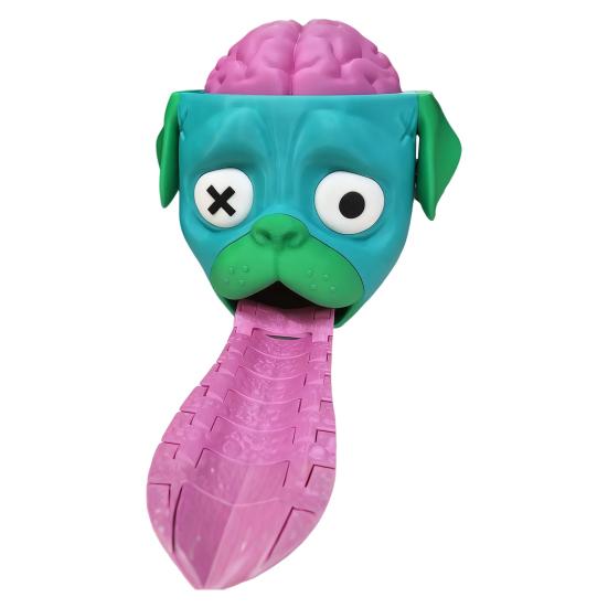 Yousheng Зомби Мопс Конфетница Веселая Интерактивная Игрушка с Пружинным Механизмом Выброса Новинка Конфетный Гаджет для Вечеринок на Хэллоуин и Любителей Собак