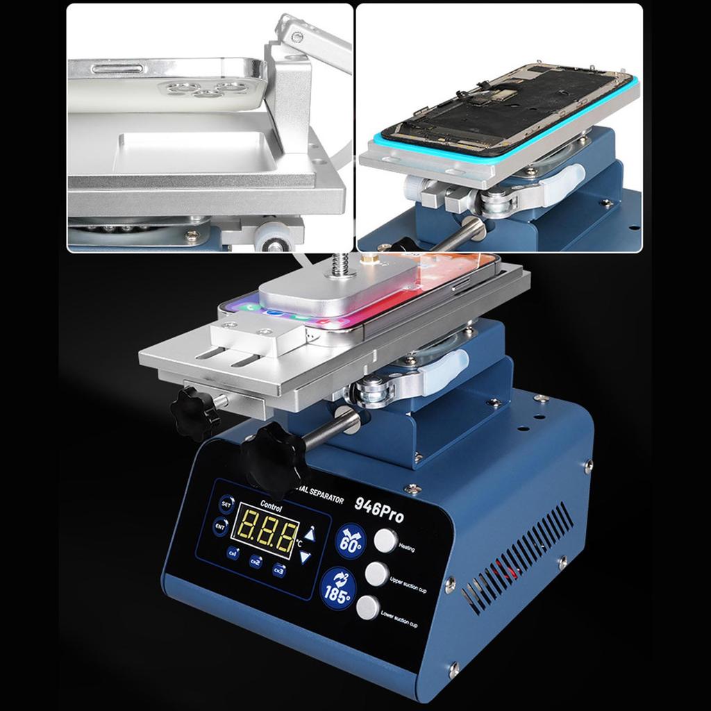 Разделитель экрана мобильного телефона Вращающийся Наклоняемый Двойной вакуумный насос Машина для разборки ЖК-экрана для ремонта