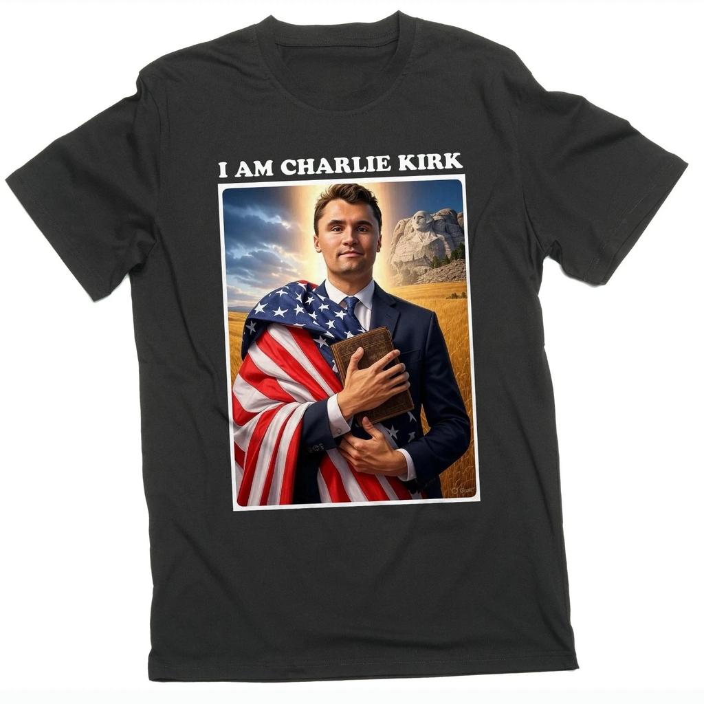 I Am Charlie Kirk Patriotic USA Christian Jesus Printed Design T Shirt Comfortable and Breathable Fashionable Clothing