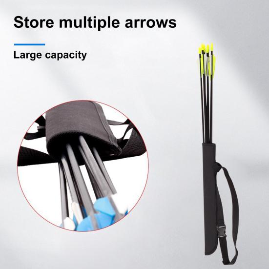 Oxford Cloth Archery Arrow Quiver Holder Adjustable Arrow Backpack Waist Bag Back Quiver for Compound Bow Recurve Bow Longbow Bow Hunting Target