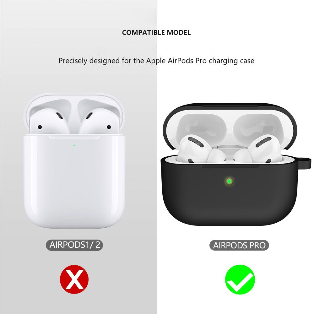 Silicone Earphone Case For Airpods Pro Case Cover Headphone Accessories Protective Box for Apple Airpod Pro 1 Case Bag With Hook