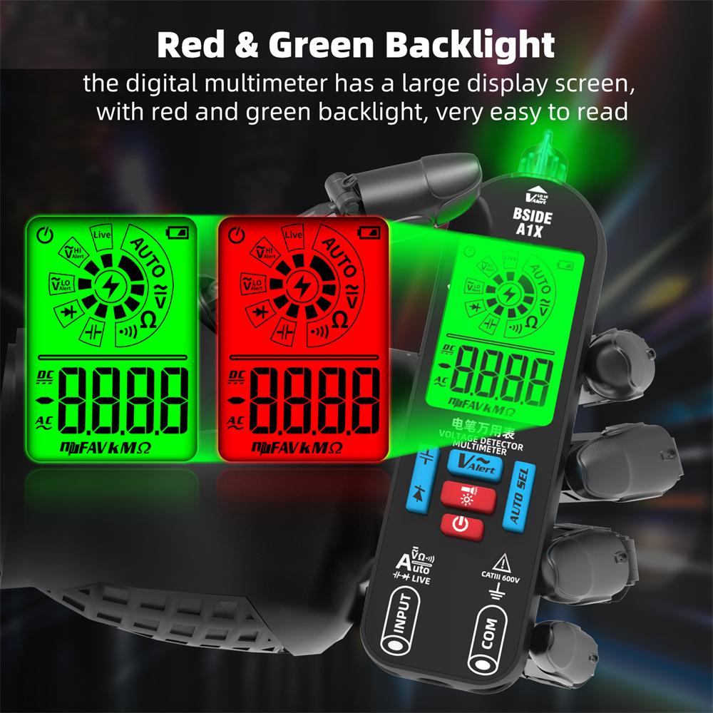 A1X Мини Цифровой Мультиметр Смарт Автоматический Диапазон Перезаряжаемый Напряжение DC/AC 1Комплект