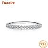 Tancise Classic 925 Sterling Silver Zircon Ring Ladies Jewelry Wedding Promise Party Gift