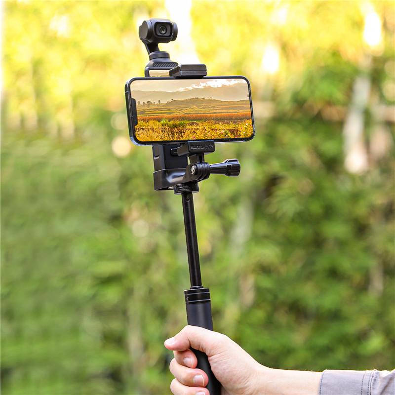 Рамка Держатель для смартфона для OSMO Pocket 3 Крепление «холодный башмак» Складной Адаптер с винтом 1/4 Для камеры DJI OSMO Pocket 3 Аксессуары