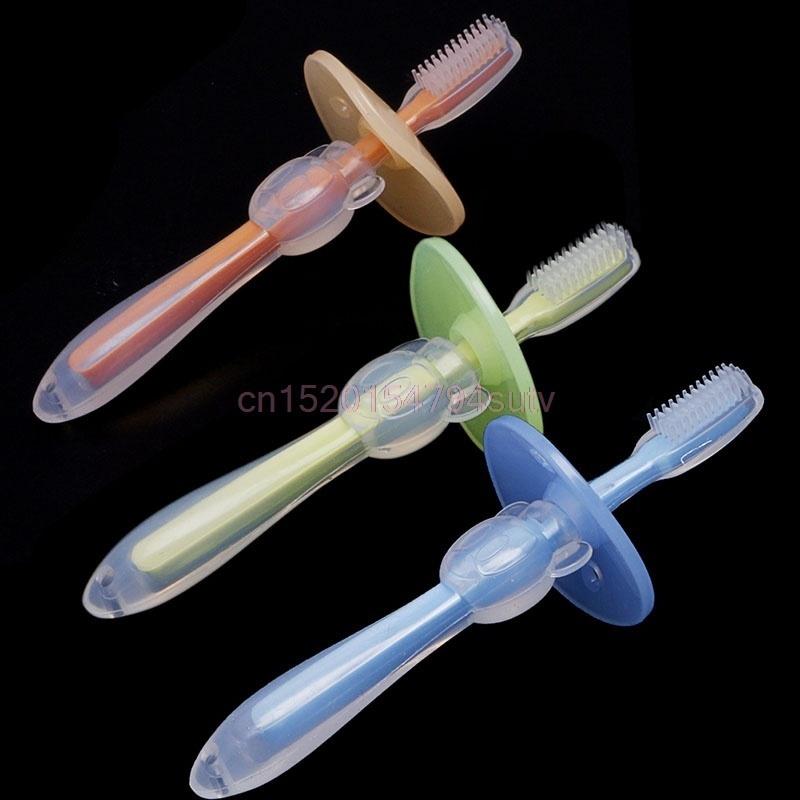 Baby Teether Training Teeth Soft Toothbrush Brush Safe Bendable
