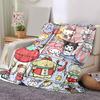 1pc Hello Kitty and Friends Sweet Shop Blanket, Seasonal Universal Home Decorative Throw Blanket, Living Room, Travel, Camping, Car Blankets, Beach, O