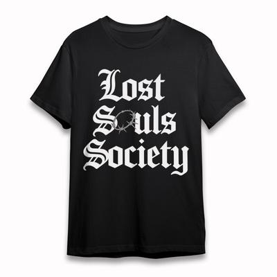 Женская оверсайз футболка с принтом Lost Souls Society Унисекс 100% Хлопок