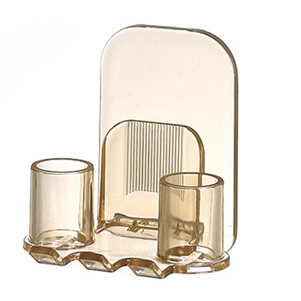 Держатель для зубных щеток Настенный стеллаж для хранения чашек для полоскания рта Ванная комната Туалет Держатель для полоскания рта без дырокола