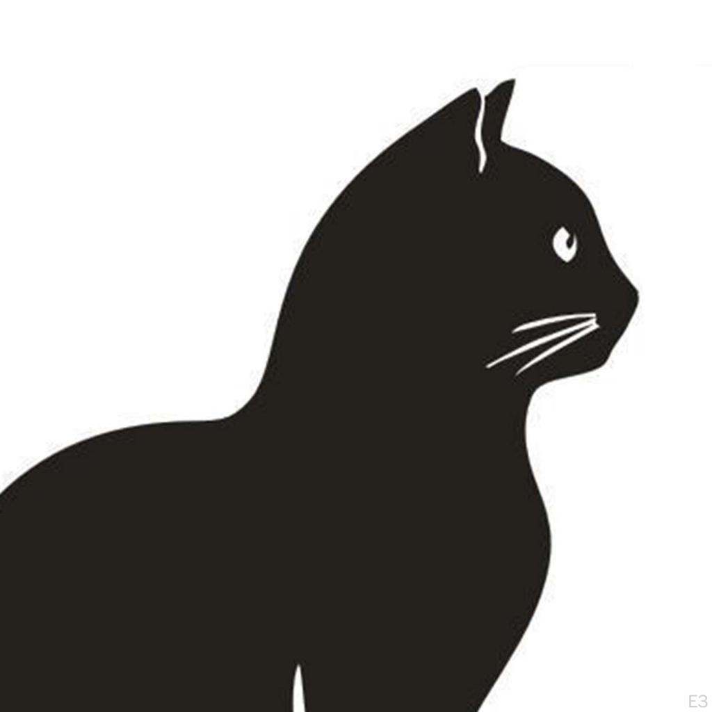 Черная кошка кол садовая статуя декор любителей подарки из нержавеющей стали и газон для