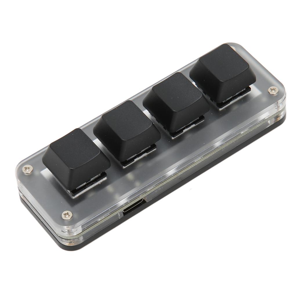 4 Fully Programmable Keys Mini Type C Wired One Handed Mechanical Keyboard for Windows