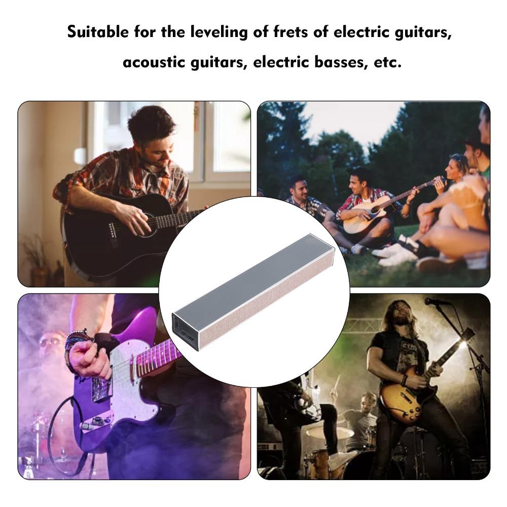 Aluminum alloy + sandpaper Fret Leveling Beam Sand‑toned Fret Leveling Bar For Guitar Repair