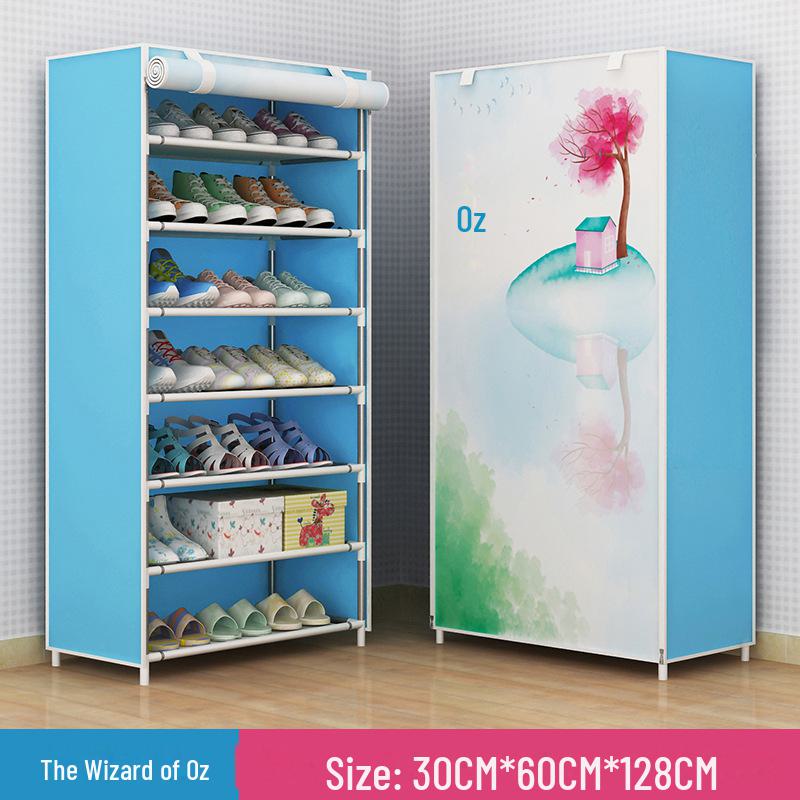 Multi-layer Shoe Rack for Home, Door, or Dorm Storage - Dustproof and Space-saving Shoe Organizer.