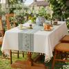 Nordic Vintage Tablecloth Jacquard Tassel Rectangular Dining Table Cover Coffee Cloth Festival
