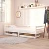 VidaXL Bed Drawers 2 Pcs White Solid Pine Wood 806971