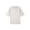 Uniqlo Однотонная футболка унисекс с круглым вырезом и коротким рукавом серии U Светло-серый 455359-02
