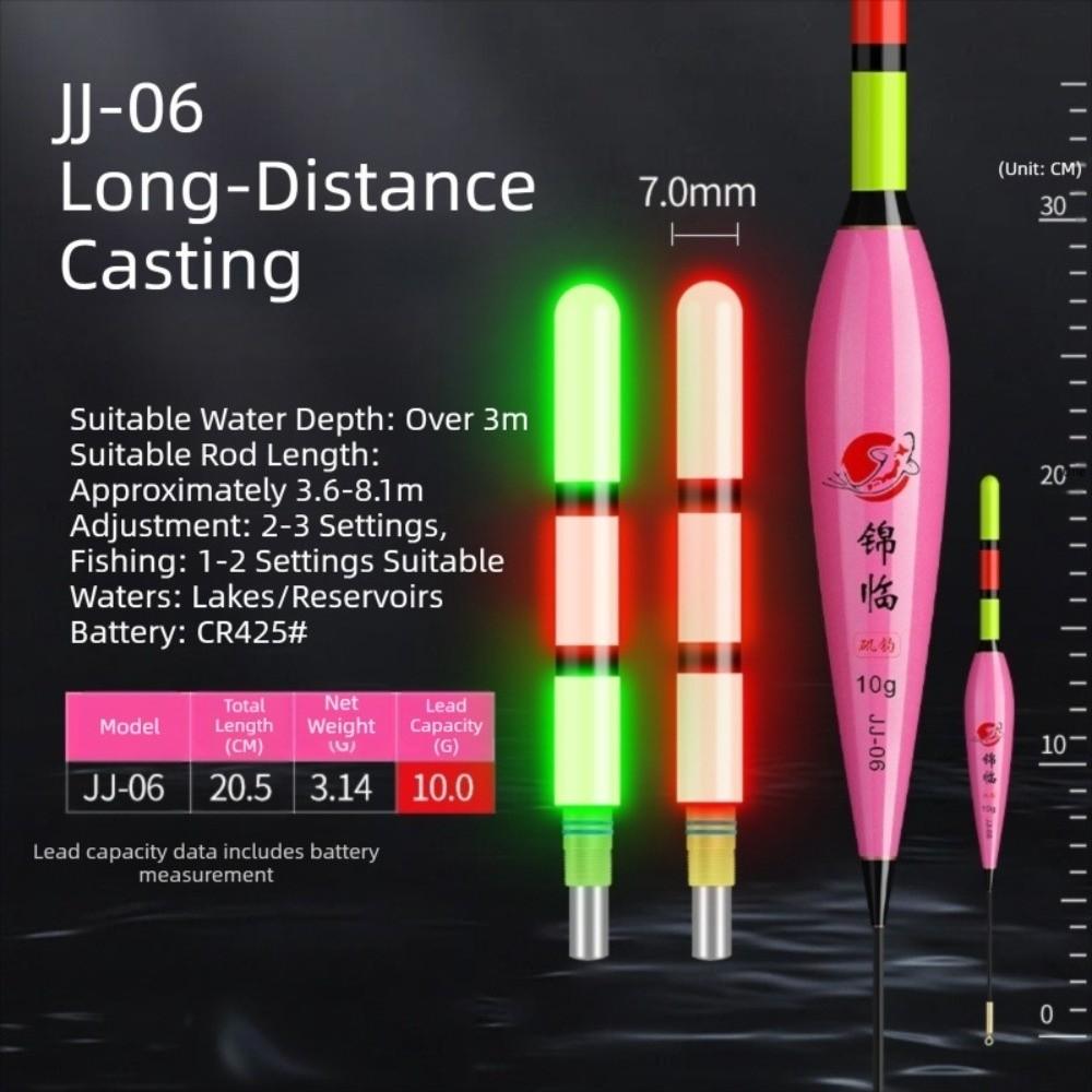 2pcs LED Light Electronic Fishing Float Color-Changing Light Gravity-Sensing Float Outdoor Fishing