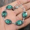 Aqua Apatite Gemstone Handmade Jewelry 925 Sterling Silver Bracelet For Women